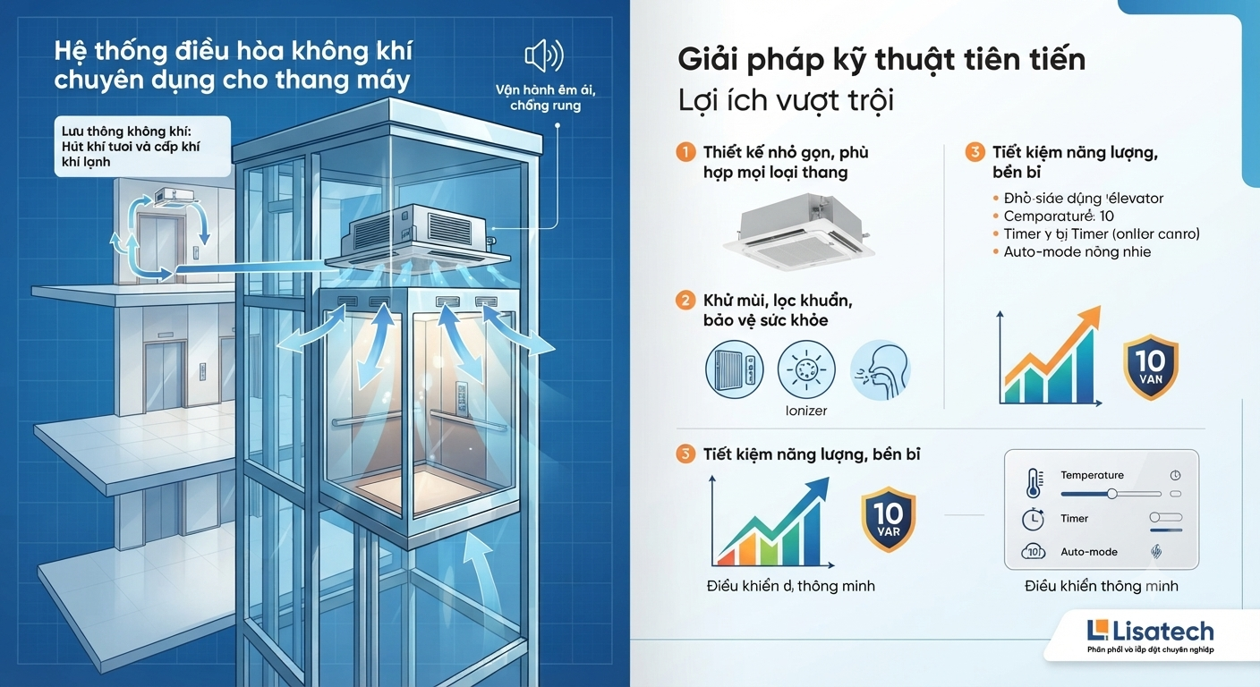 Giải Pháp Điều Hòa Thang Máy Chính Hãng – Lựa Chọn Tối Ưu Từ Lisatech