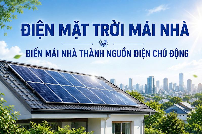 Điện mặt trời mái nhà: Biến mái nhà thành nguồn điện chủ động